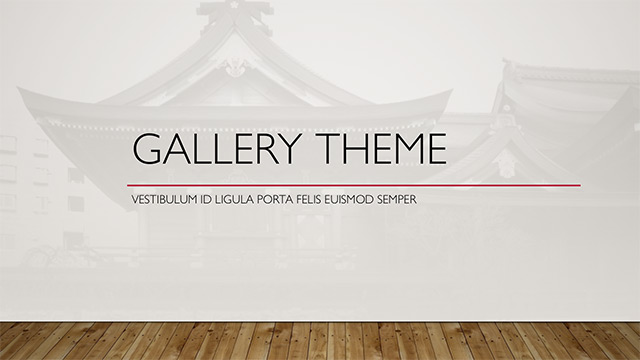 Gallery Theme V0 - Blend Title Slide Sample